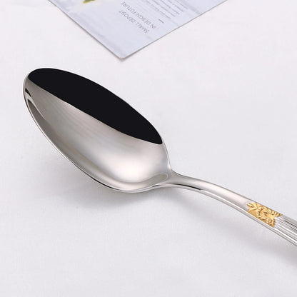4/8/12/16/20 Pieces Gold Plated Luxury Silverware Flatware Dishwasher Safe 18/10 Stainless Steel Cutlery Set For Home Wedding