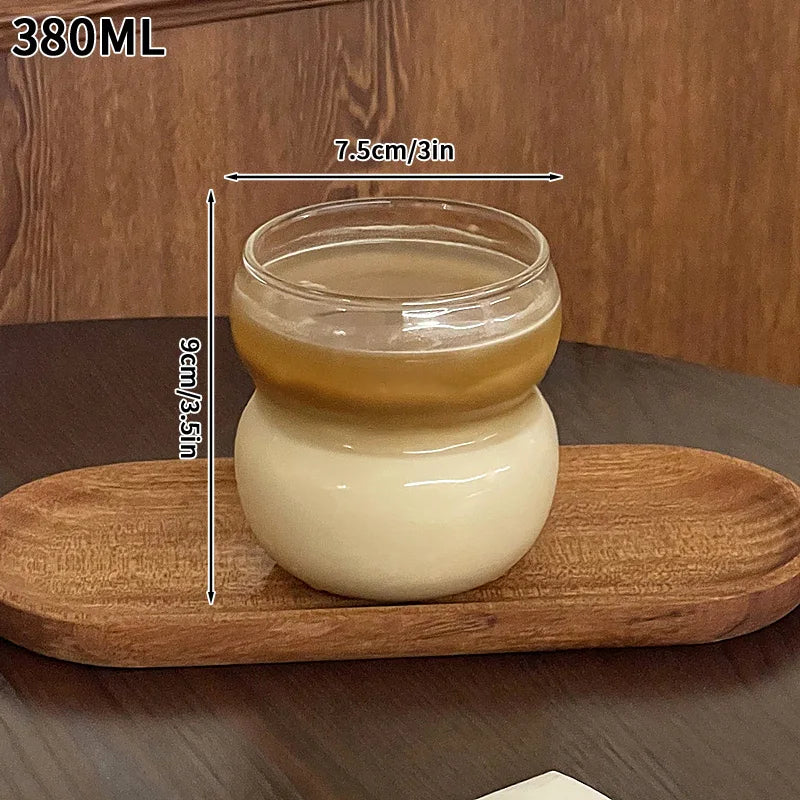 Transparent Glass Cup Exquisite Heat-resistant Tumbler Tea Juice Milk Coffee Mug Water Glasses Stripe Mug Drinkware 350ml-865ml