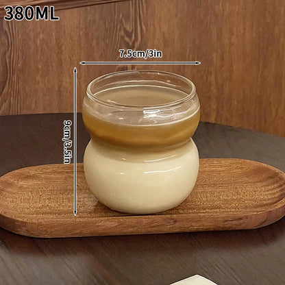 Transparent Glass Cup Exquisite Heat-resistant Tumbler Tea Juice Milk Coffee Mug Water Glasses Stripe Mug Drinkware 350ml-865ml